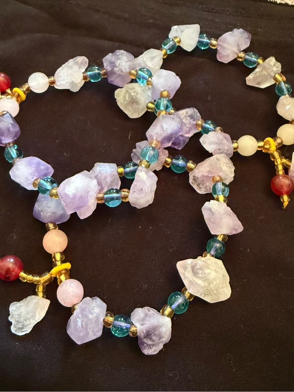 3 Handmade Amethyst & Glass Bead bracelets from Witch’s Estate Sale Very cool!